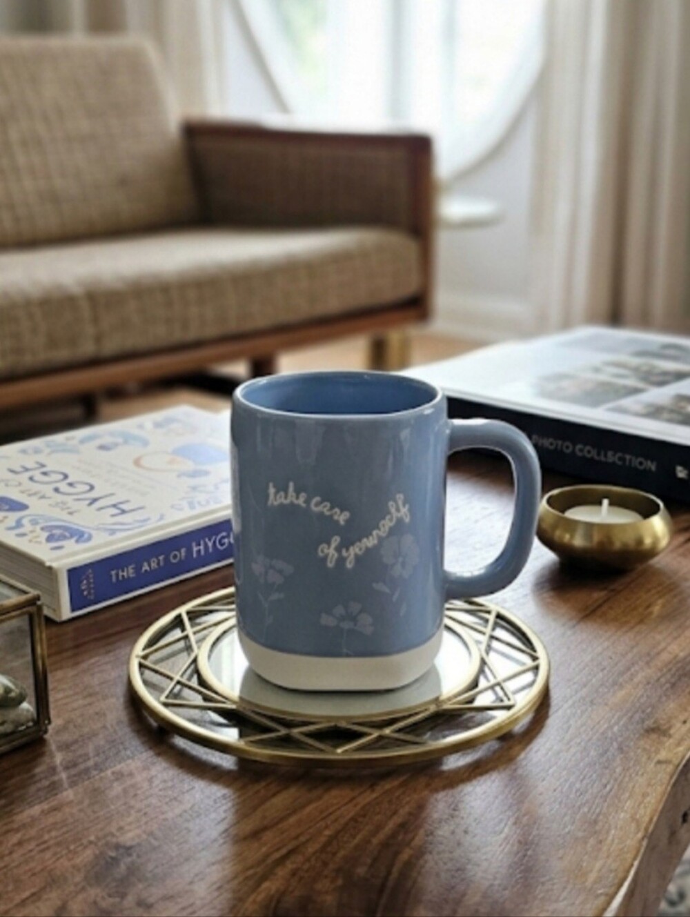 RAE DUNN  'Take Care of Yourself' Ceramic Coffee Mug